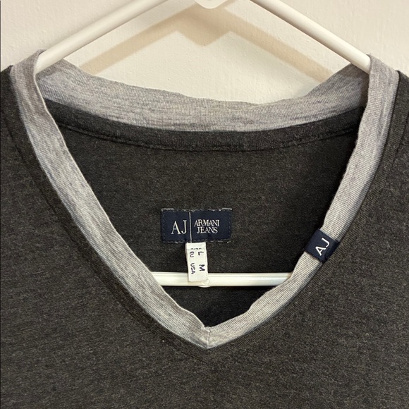 Giorgio Armani Men’s Charcoal Long Sleeve Top in Sz M - Picture 4 of 7